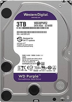 Disco Duro Interno Wd Purple 3tb 3.5 Wd33purz 256mb Videovigilancia, Western Digital, Componentes, Discos Internos, 3tb [Imagen 1]